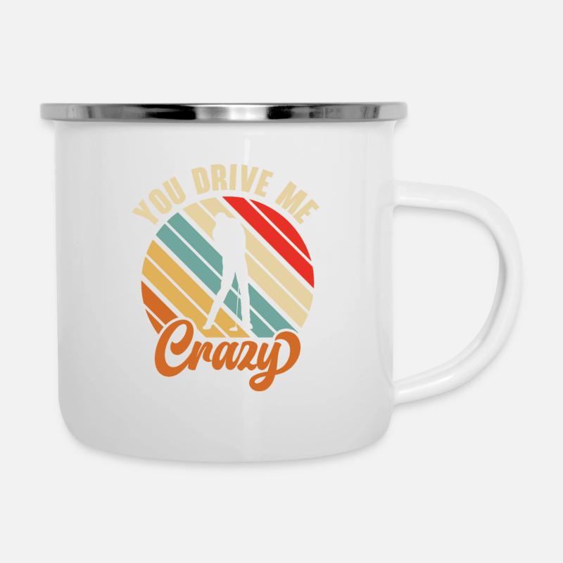 Golf Golfer Golfball Golfspieler Golfschläger - Emaille-Tasse - Weiß