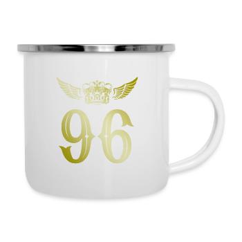 96 Couronne numérique - Tasse émaillée - blanc - Droite