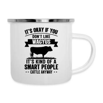 Personnes intelligentes - Kuh-Wagyus - Tasse émaillée - blanc - Droite