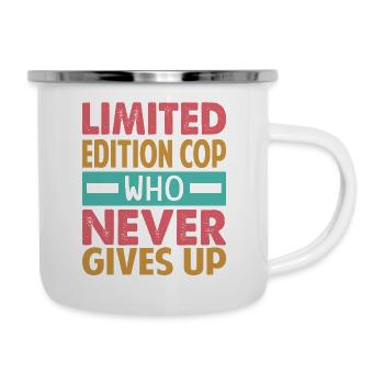 Flic en édition limitée qui n’abandonne jamais - Funny Pol - Tasse émaillée - blanc - Droite