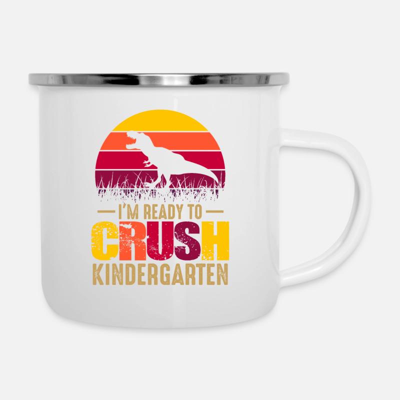 Ready to crush Kindergarten - Camper Mug - white