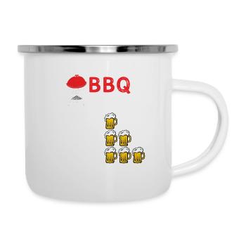 Mens Funny Grilling Shirts BBQ Timer BBQ - Camper Mug - white - Right