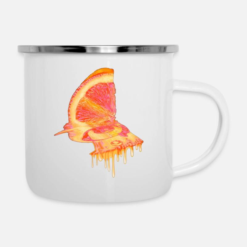 Zitronage - Emaille-Tasse - Weiß