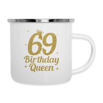 Anniversaire Reine 69 - Tasse émaillée - blanc - Droite