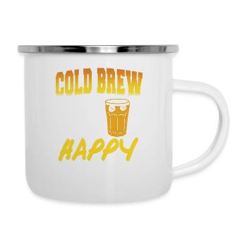 Cold Brew me rend pas si drôle présent - Tasse émaillée - blanc - Droite