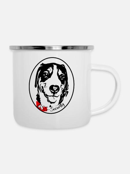 GSS-Security - Emaille-Tasse - Weiß