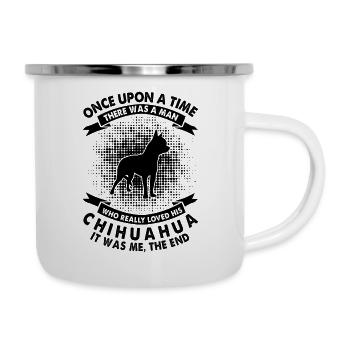 Einmal - Chihuahua - Emaille-Tasse - Weiß - Rechts