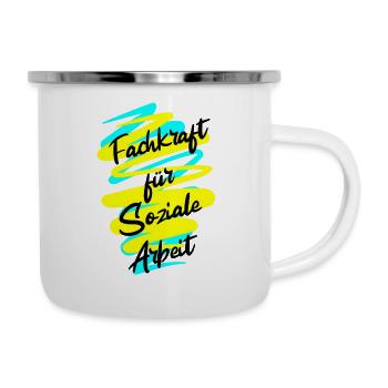 Soziale Arbeit - Emaille-Tasse - Weiß - Rechts