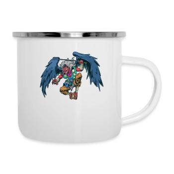 Japanese Yokai Figure Tengu - Camper Mug - white - Right