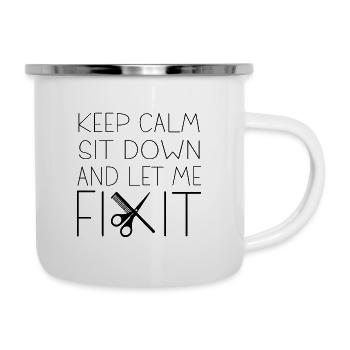 Keep calm sit down and let me fix it - Camper Mug - white - Right