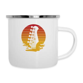 Guitare électrique Guitariste Guitare acoustique Musicien - Tasse émaillée - blanc - Droite