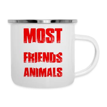 Most of My Friends Are Animals - Camper Mug - white - Right