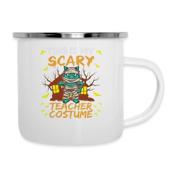 C’est mon effrayant professeur Costume School Halloween - Tasse émaillée - blanc - Droite
