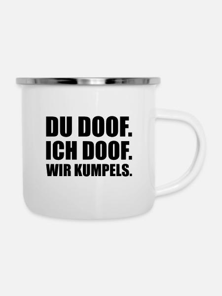 freunde fuer ewig - Emaille-Tasse - Weiß