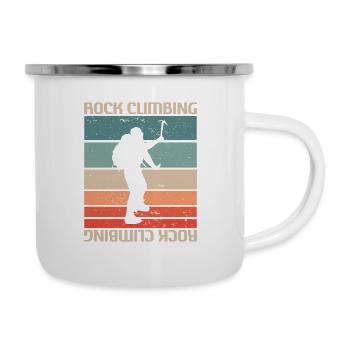 Retro Vintage Classic Rock Climbing Climber - Camper Mug - white - Right