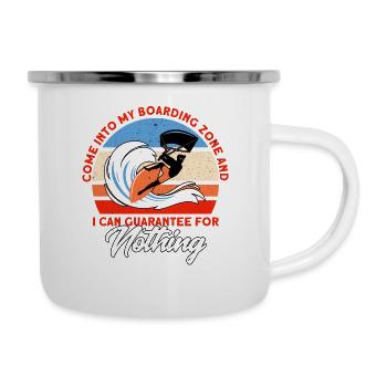Kiteboarder Kitesurfer Kiten Kiteboard Geschenk - Emaille-Tasse - Weiß - Rechts