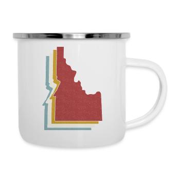 État des États-Unis - Carte vintage Idaho - Tasse émaillée - blanc - Droite