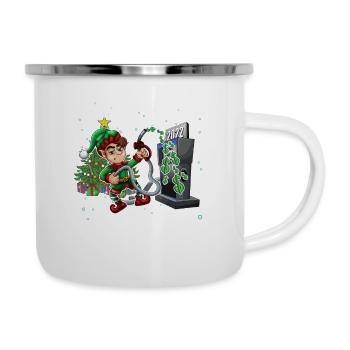Drôle Elf Pompe à essence Noël Ce que l’Elfe - Tasse émaillée - blanc - Droite
