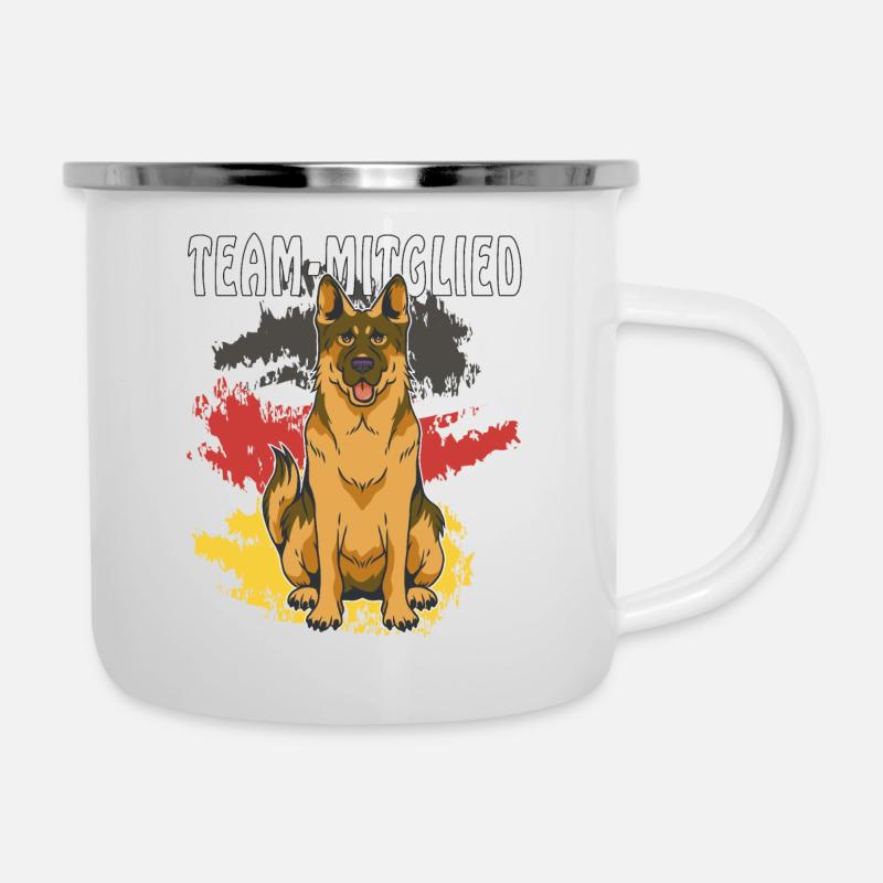 TYSK HERDE TEAMMEDLEM - Emaljmugg - vit