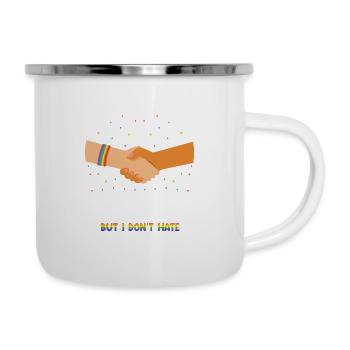 I Maybe A Straight Teacher But I Don't Hate - Emaille-Tasse - Weiß - Rechts