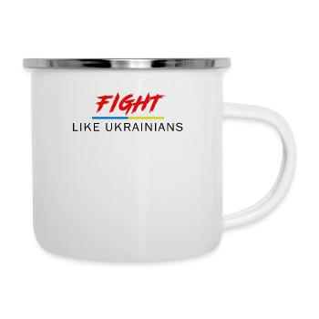 Combattez comme les Ukrainiens - Tasse émaillée - blanc - Droite