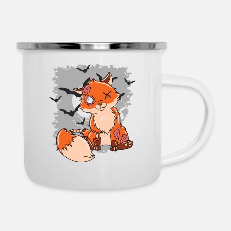 Halloween Zombie Animals Halloween Fox - Camper Mug - white