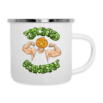 Jacked O'lantern - Emaille-Tasse - Weiß - Rechts