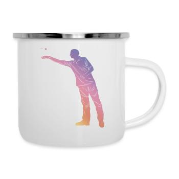 Darts Silhouette - Camper Mug - white - Right