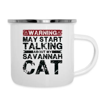 Talk about Savannah Cat - Camper Mug - white - Right