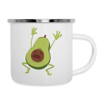 Avocat hurlant - Tasse émaillée - blanc - Droite