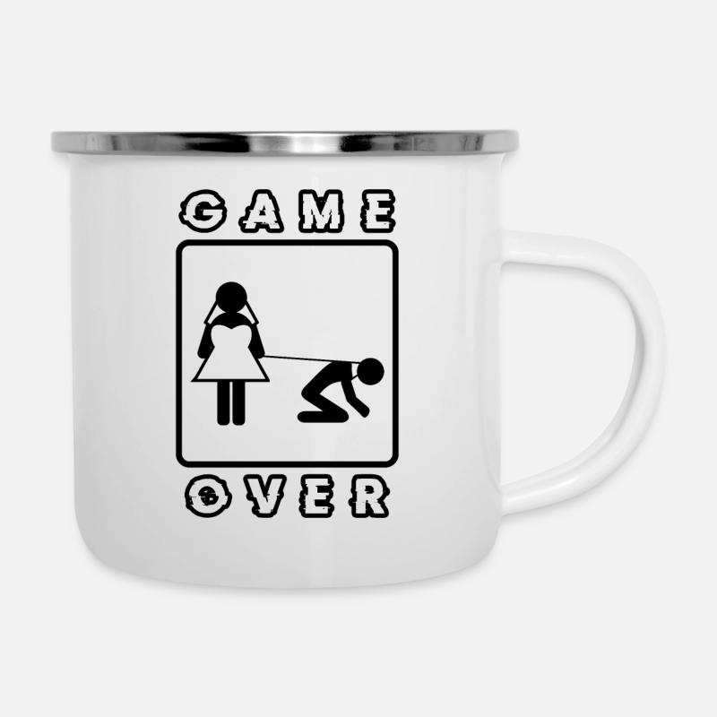 Game Over - Mariage - Tasse émaillée - blanc