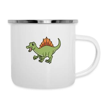 Kawaii Spinosaurus - Emaille-Tasse - Weiß - Rechts