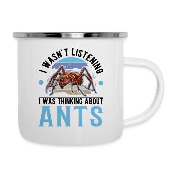 Ameisen Ameisenfarm Ameisenhaufen Feuerameisen - Emaille-Tasse - Weiß - Rechts