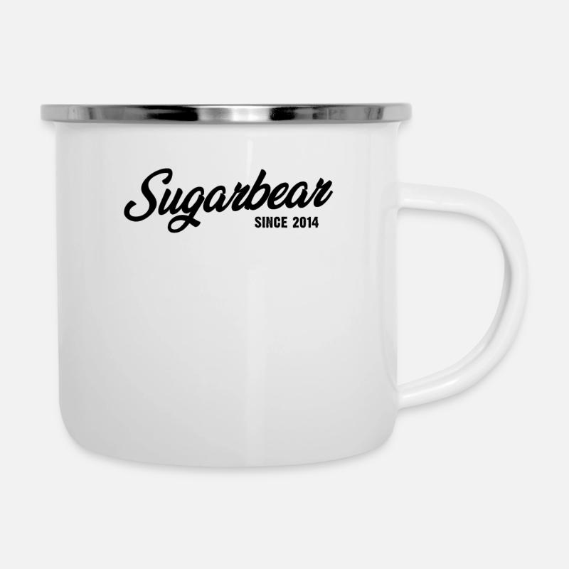 Drôle d’ours à sucre depuis 2014 - Tasse émaillée - blanc