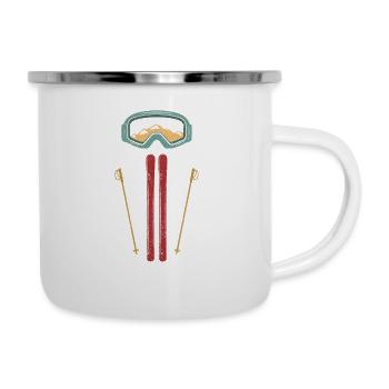 Ski equipment Skiing lovers Winter sports fans - Camper Mug - white - Right