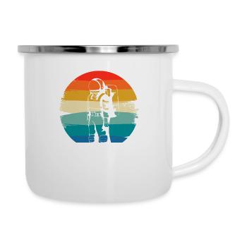 Rétro Vintage Classic Astronaut Aeronautic - Tasse émaillée - blanc - Droite