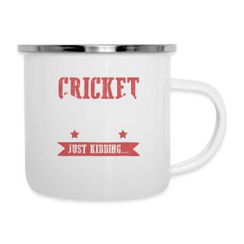 cricket team - Emaille-Tasse - Weiß - Rechts