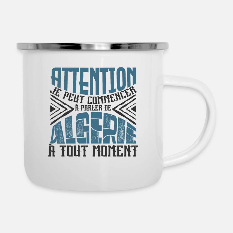 Warning, Algeria at any time. - Camper Mug - white
