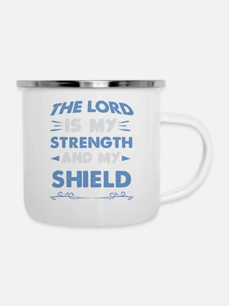 bibel gott kraft - Emaille-Tasse - Weiß