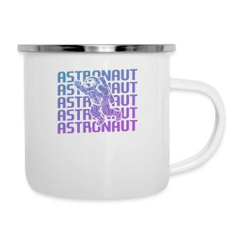 Rétro Vintage Classic Astronaut Aeronautic - Tasse émaillée - blanc - Droite