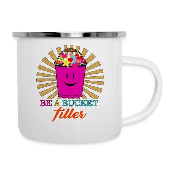 Chemise Positivity, Be A Bucket Filler Tee, École - Tasse émaillée - blanc - Droite