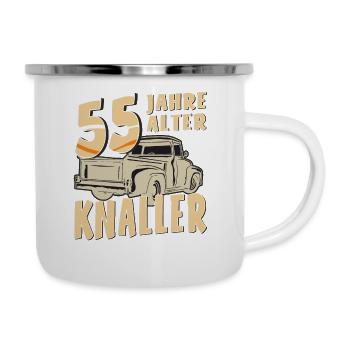 55 JAHRE ALTER KNALLER - Emaille-Tasse - Weiß - Rechts