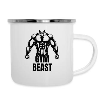 GYM BEAST - Emaille-Tasse - Weiß - Rechts
