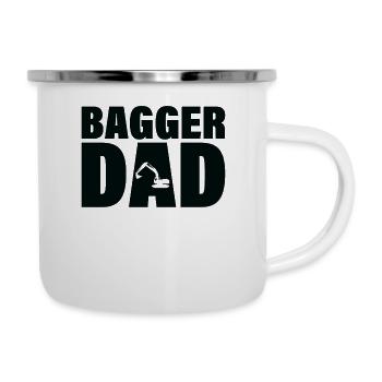 Job - Bagger Dad - Tasse émaillée - blanc - Droite