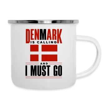Danemark Drapeau Le Danemark appelle - Tasse émaillée - blanc - Droite
