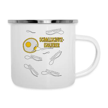 SCHALLSCHUTZISOLIERER - Emaille-Tasse - Weiß - Rechts