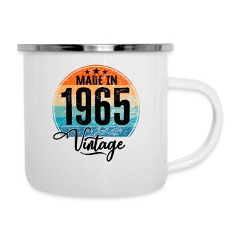 Millésime Fabriqué en 1965 Année de naissance 1965 Anniversaire - Tasse émaillée - blanc - Droite