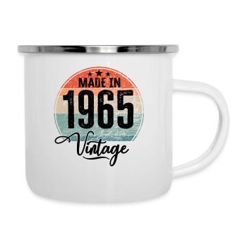 Millésime Fabriqué en 1965 Année de naissance 1965 Anniversaire - Tasse émaillée - blanc - Droite