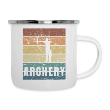 Archery Archery Bow Arrow Crunge - Camper Mug - white - Right