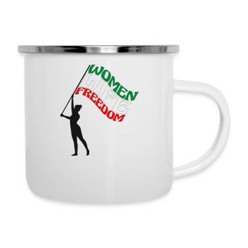 Cute Iranian Women - Women Life Freedom - Camper Mug - white - Right